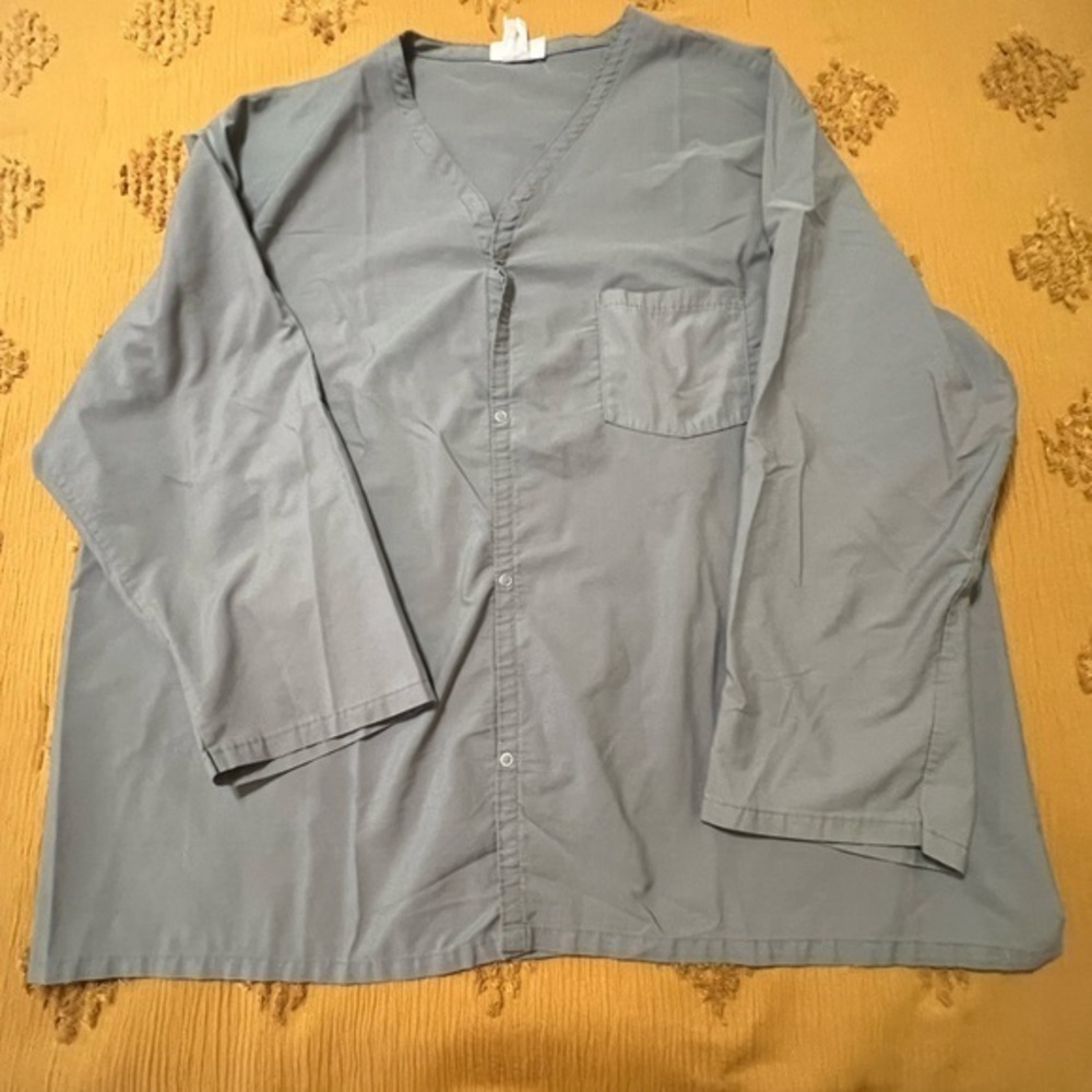 3XL scrub top/smock. Gray color.